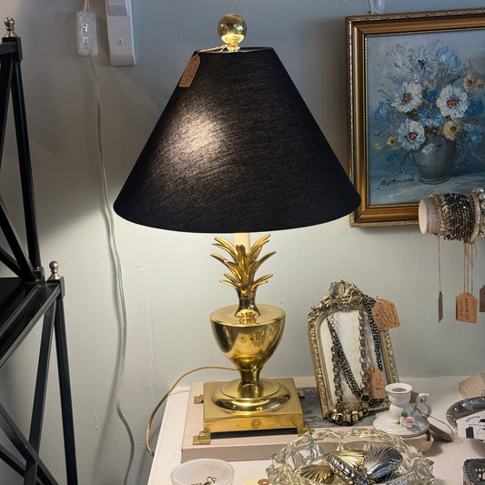 1970s Brass Pineapple Lamp