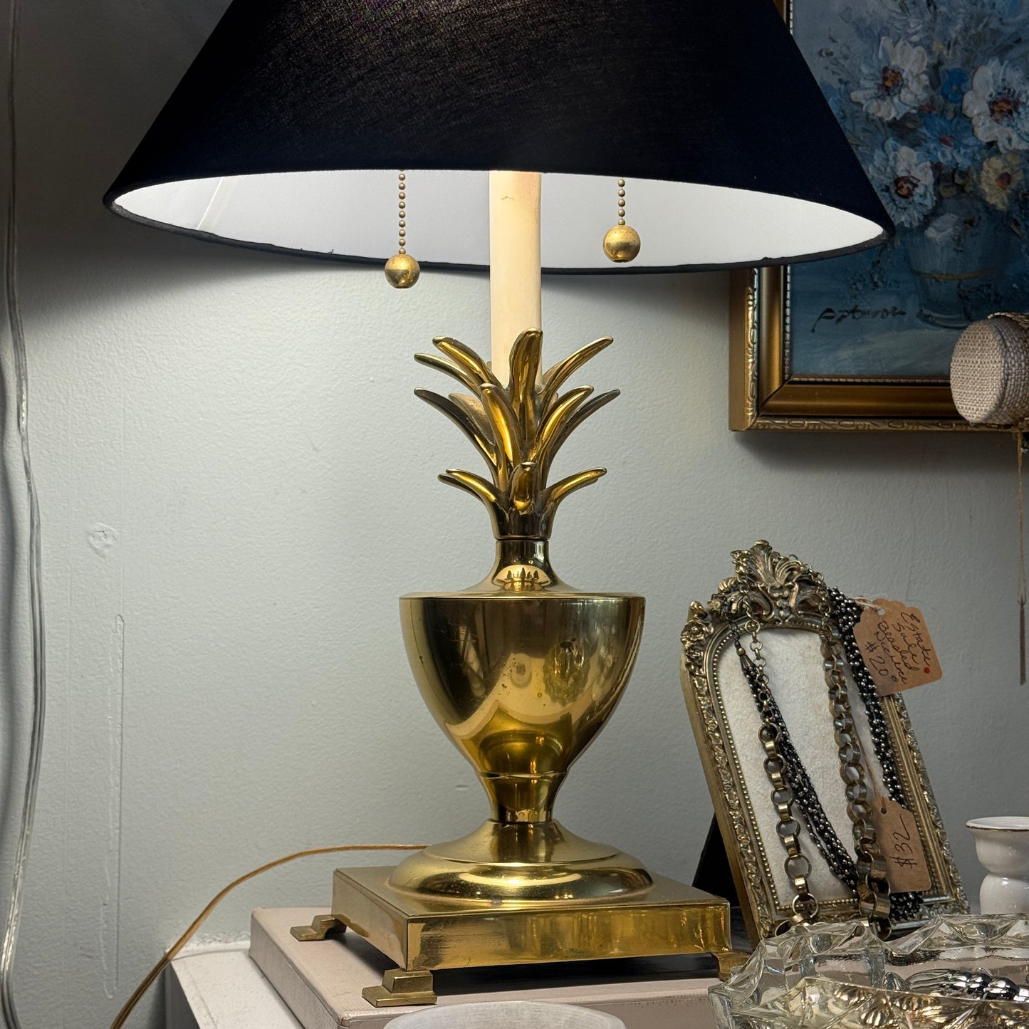 1970s Brass Pineapple Lamp