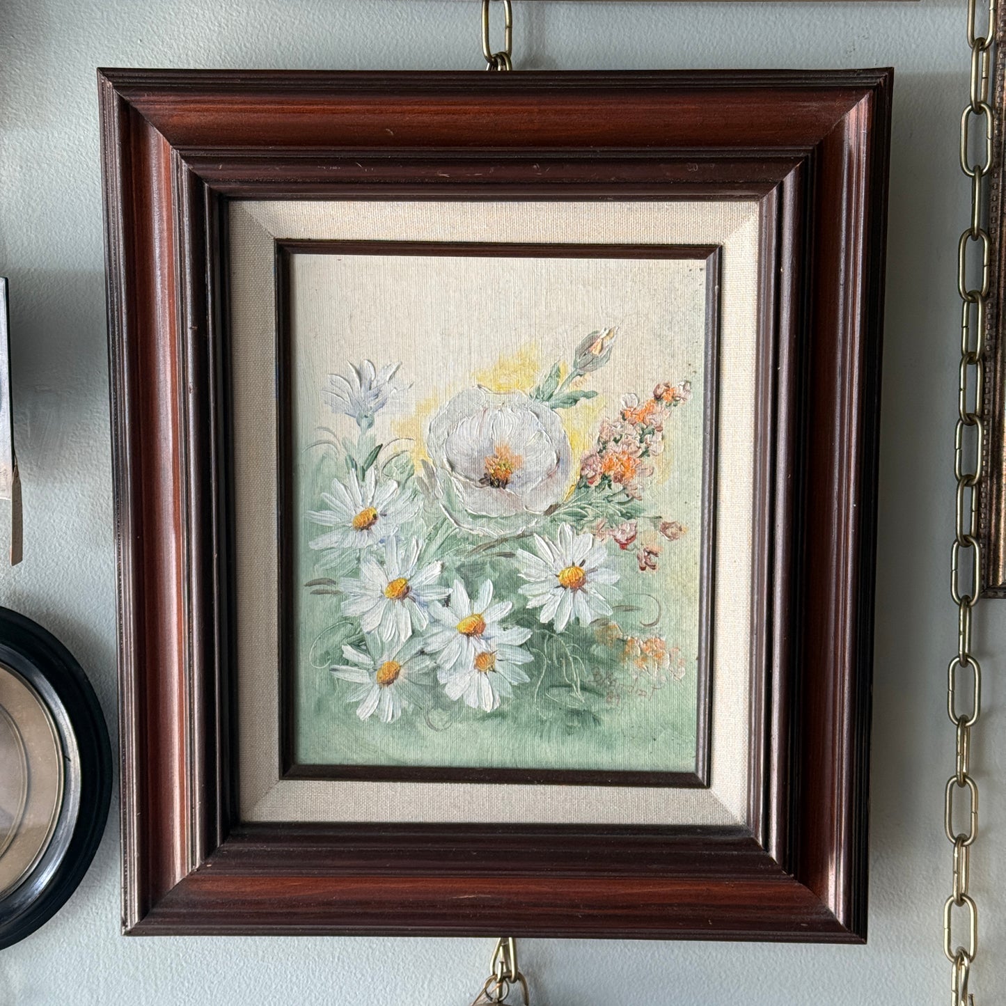 Vintage Floral Daisies Original Art