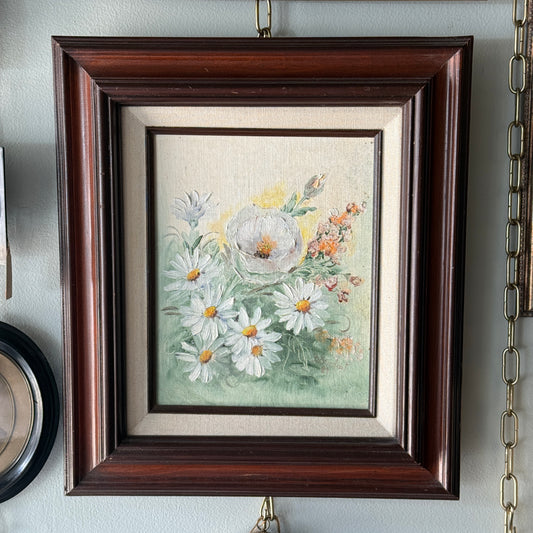 Vintage Floral Daisies Original Art