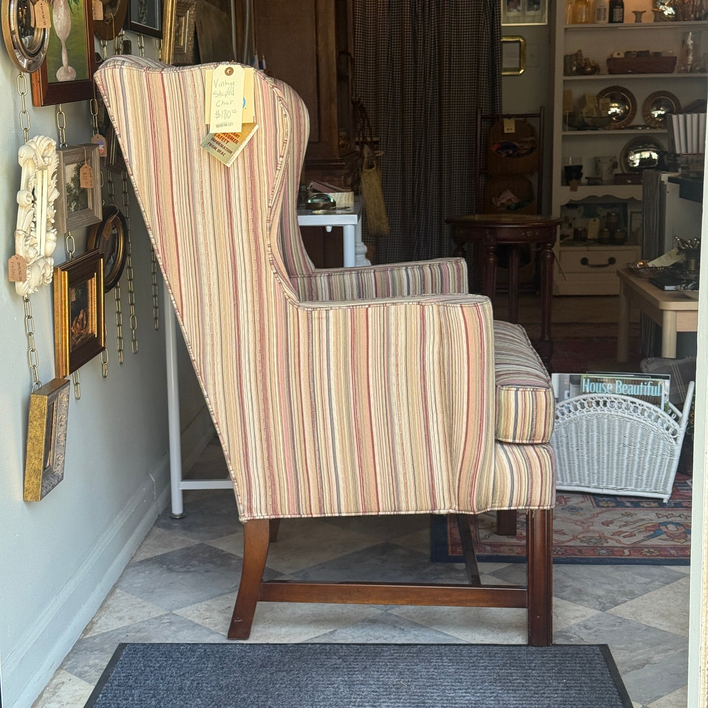 Vintage Striped Drexel Chair