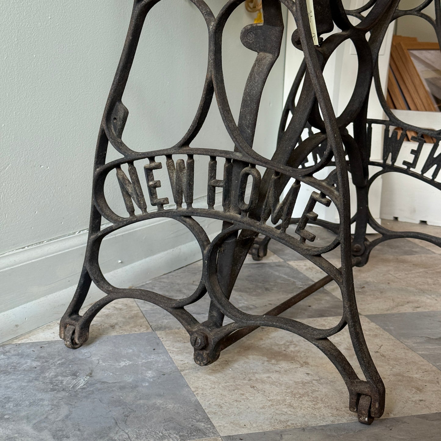 Cast Iron & Wooden Antique Table