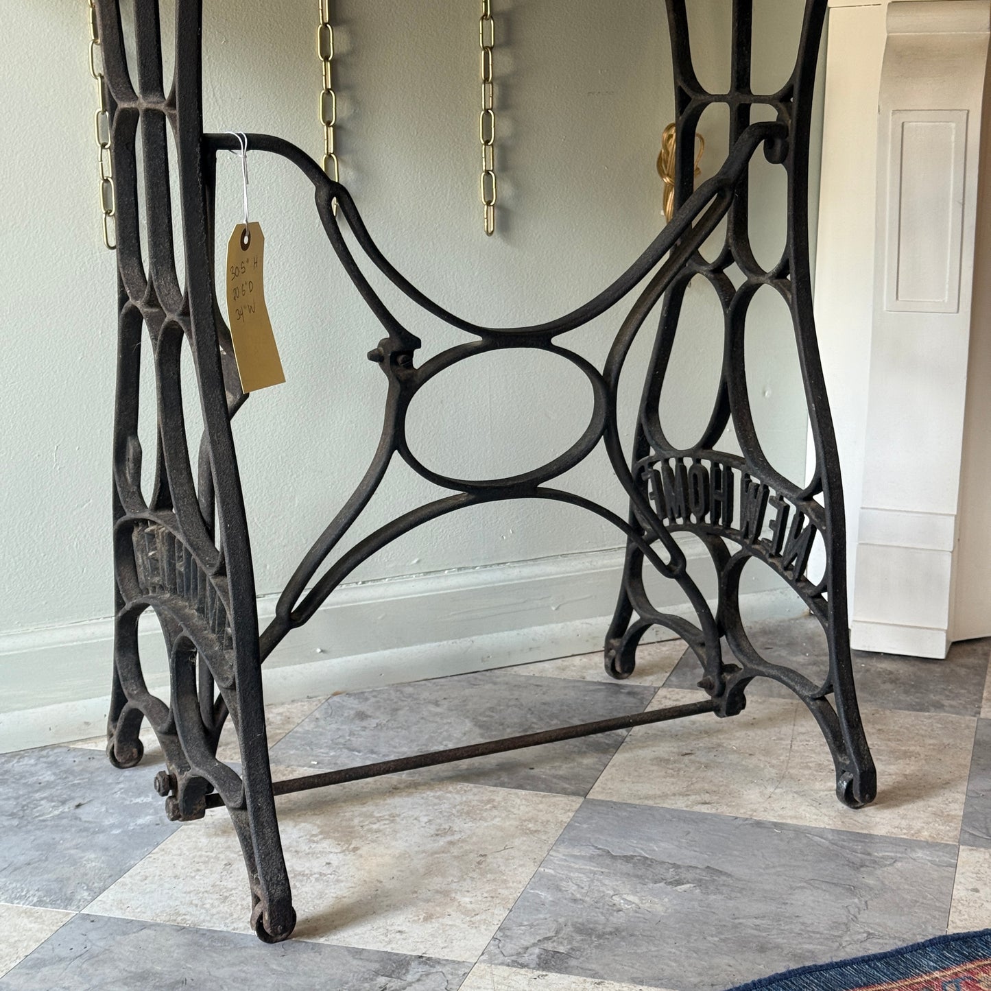 Cast Iron & Wooden Antique Table