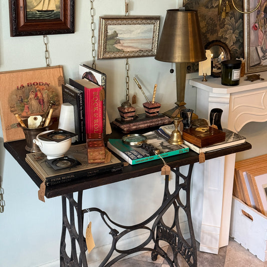 Cast Iron & Wooden Antique Table