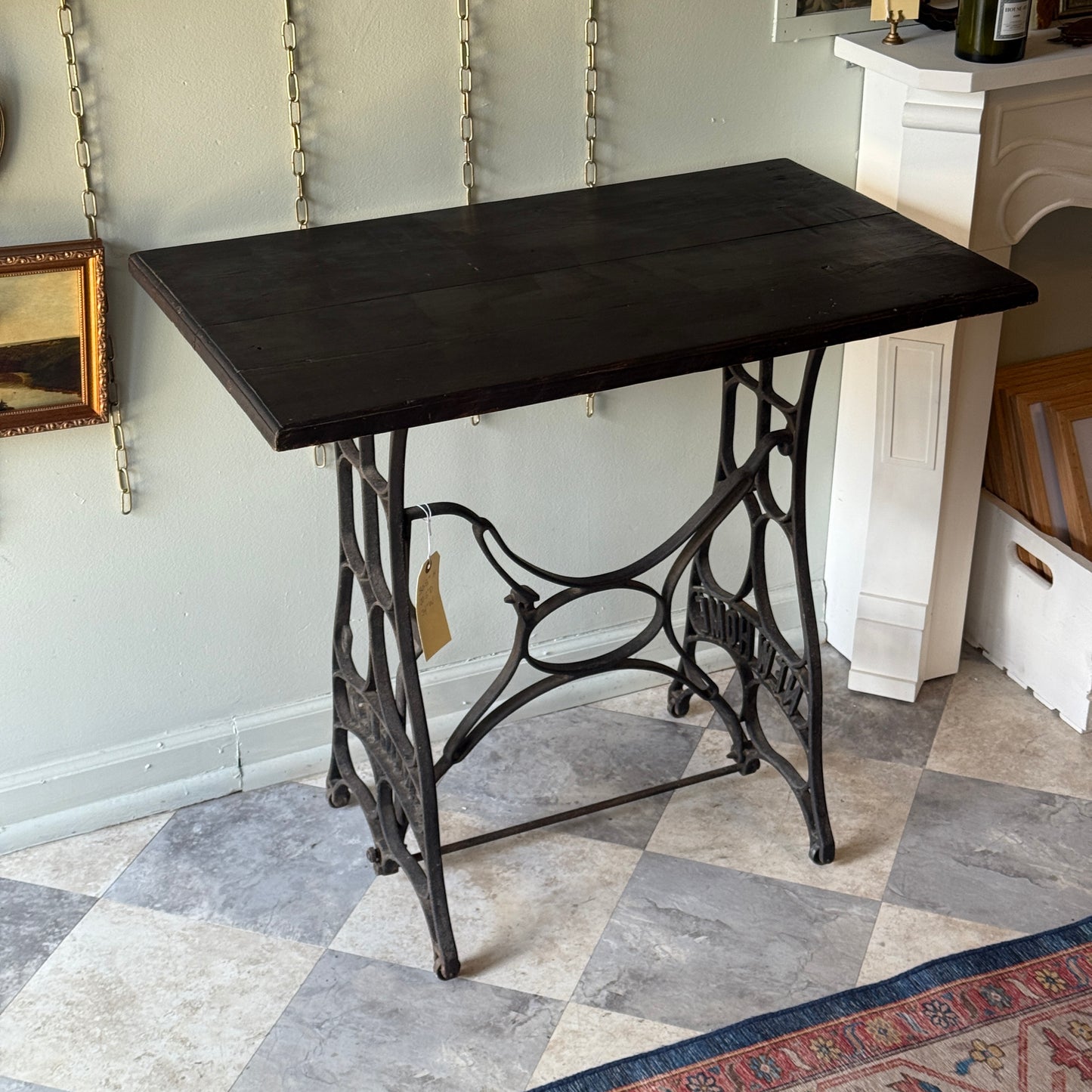 Cast Iron & Wooden Antique Table