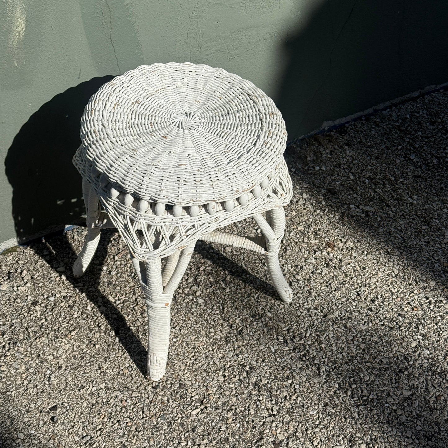 Wicker Stool / Plant Stand