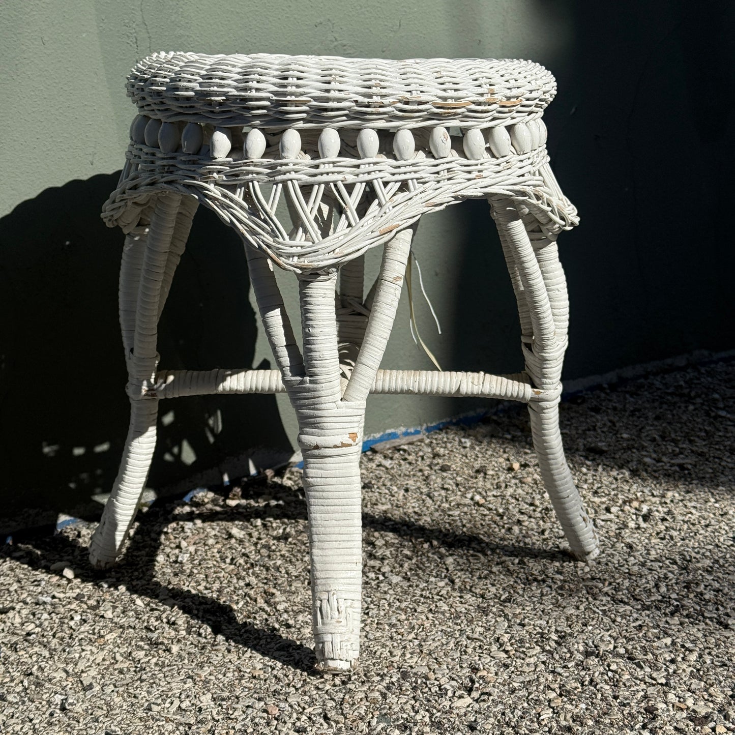 Wicker Stool / Plant Stand