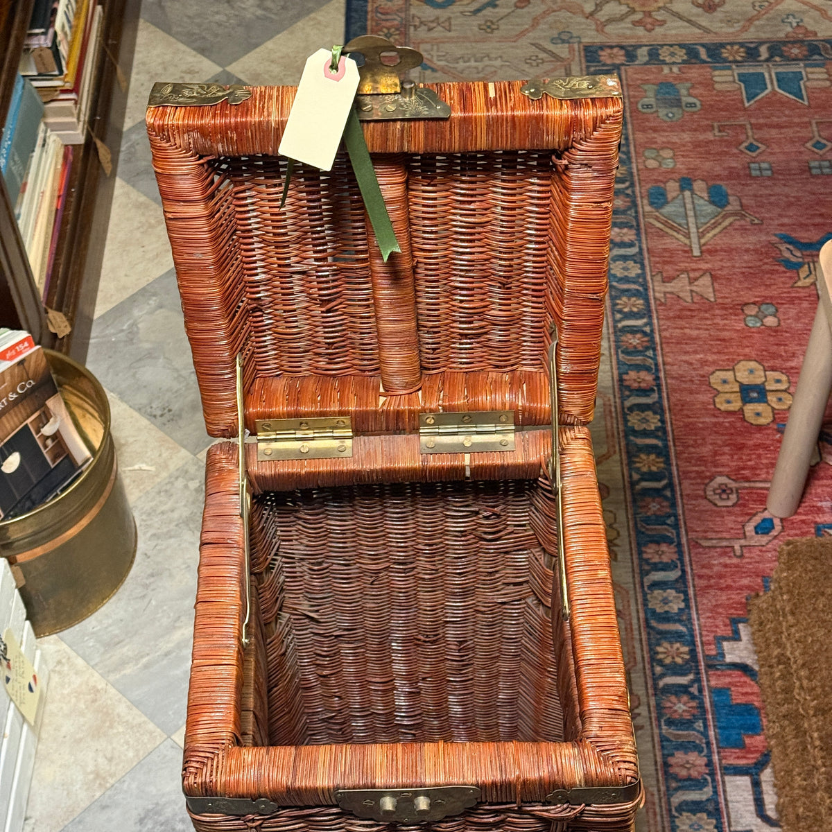 Wicker Brass Trunk or Hamper