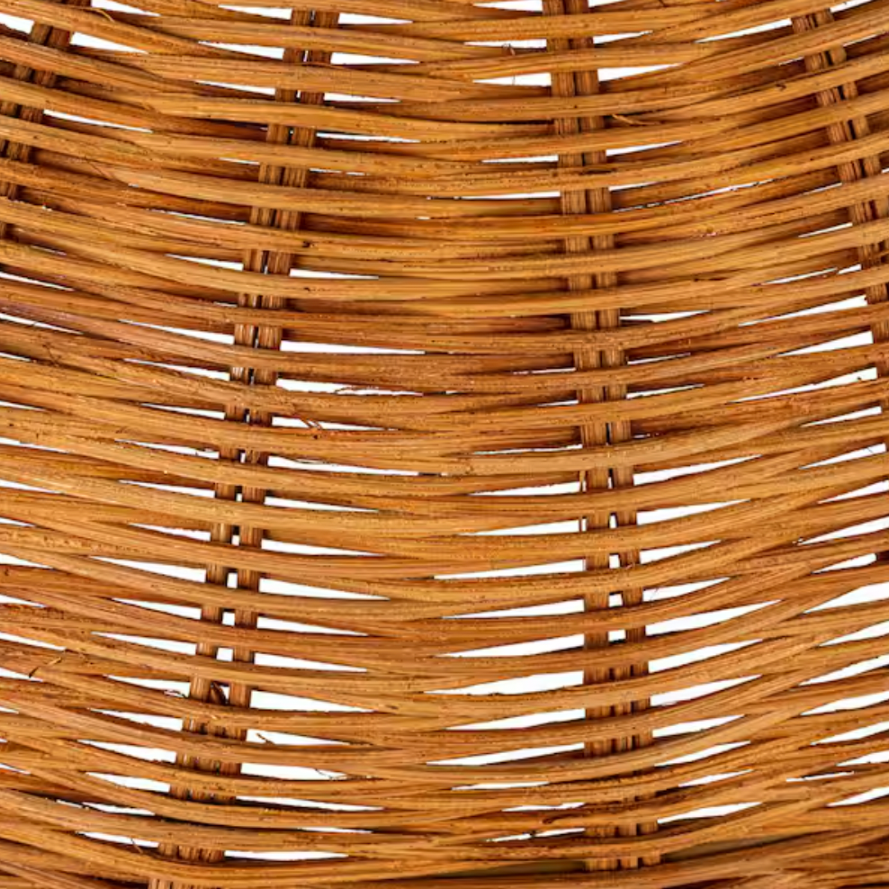 Hand-Woven Rattan Scalloped Pendant Lamp