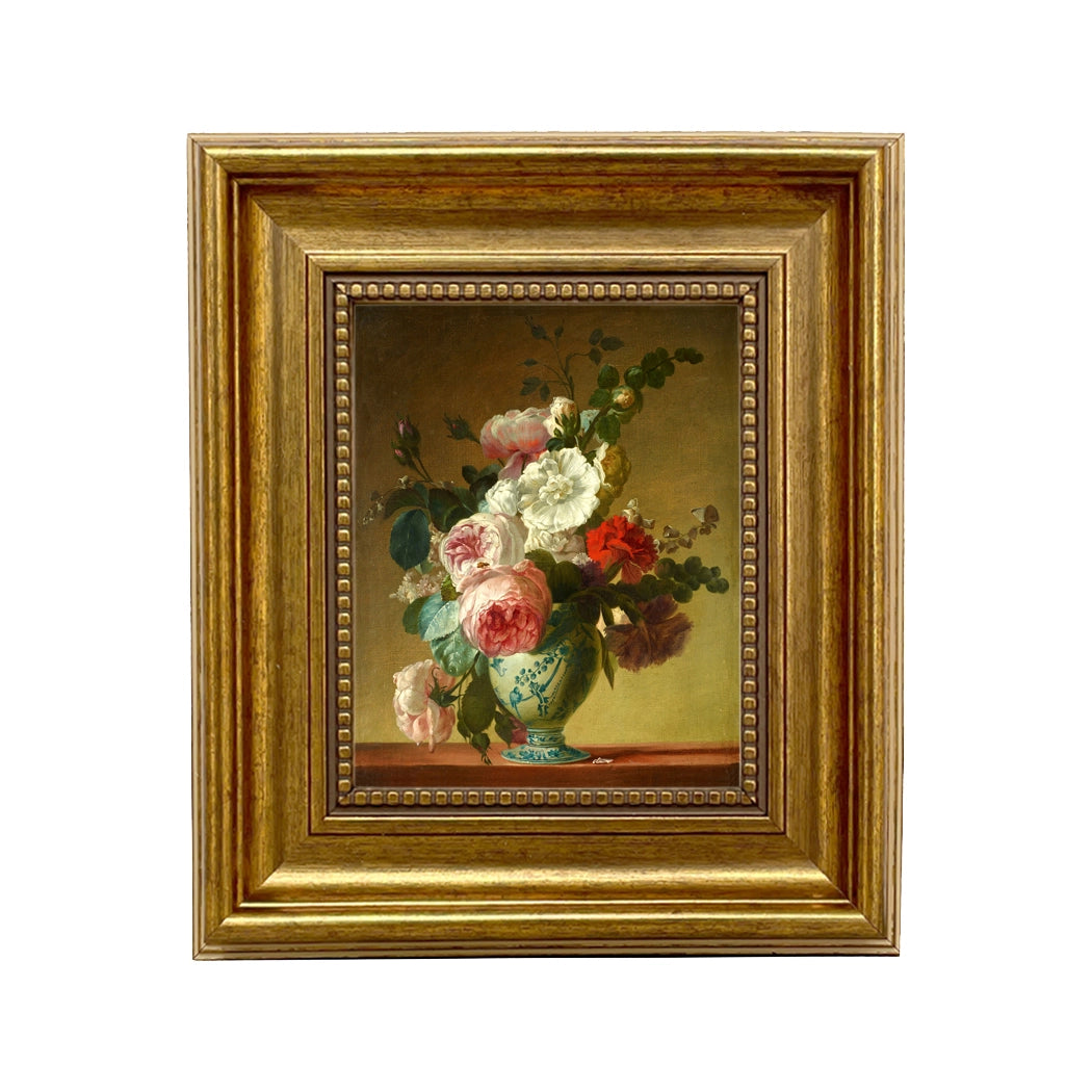 Peonies & Roses Vintage Painting Print