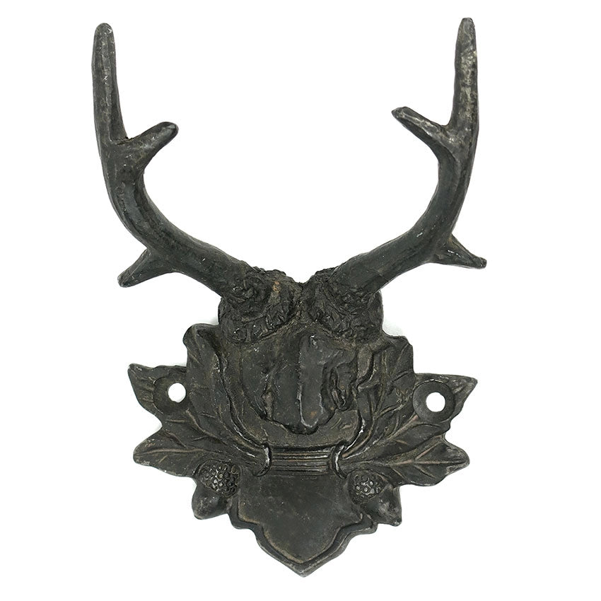 Black Pewter Antler Mount Wall Hook