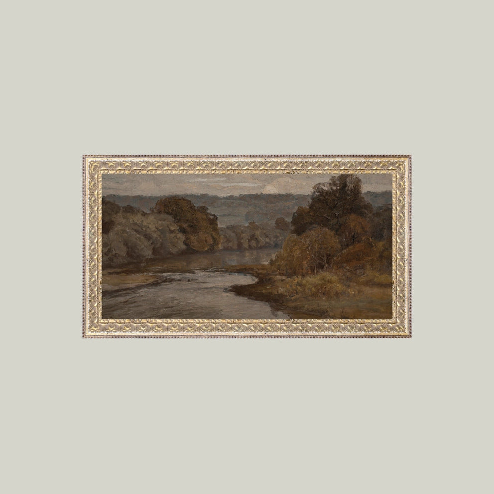 "Autumn River" Painting Framed Reproduction