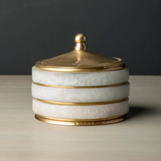 Small White Brass Box