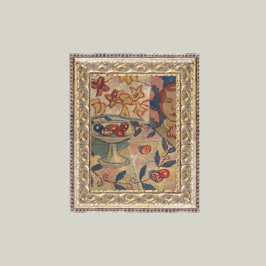 "Still Life with Colored Eggs" Painting Framed Reproduction