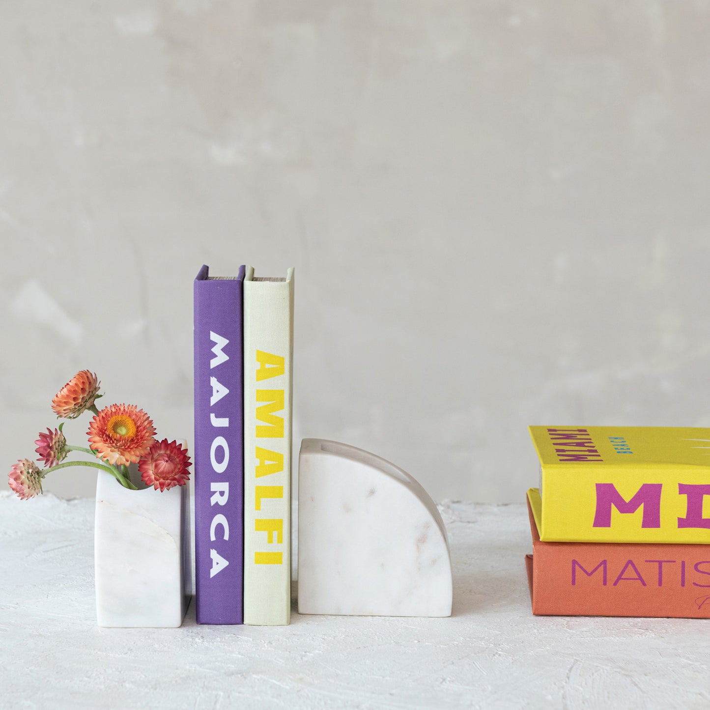 Marble Vase Bookends