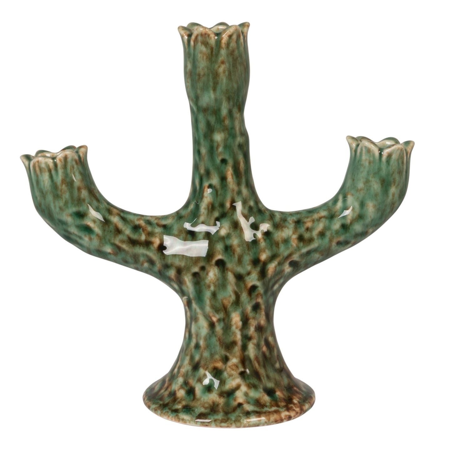 Stoneware Flower Candelabra