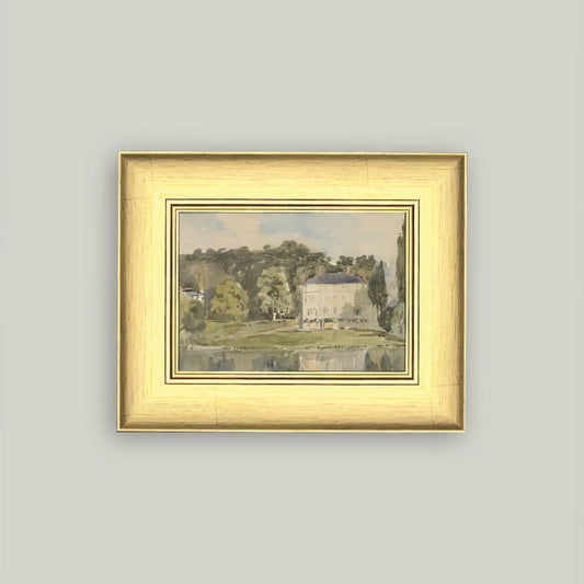 "View of Chateau" Painting Framed Reproduction