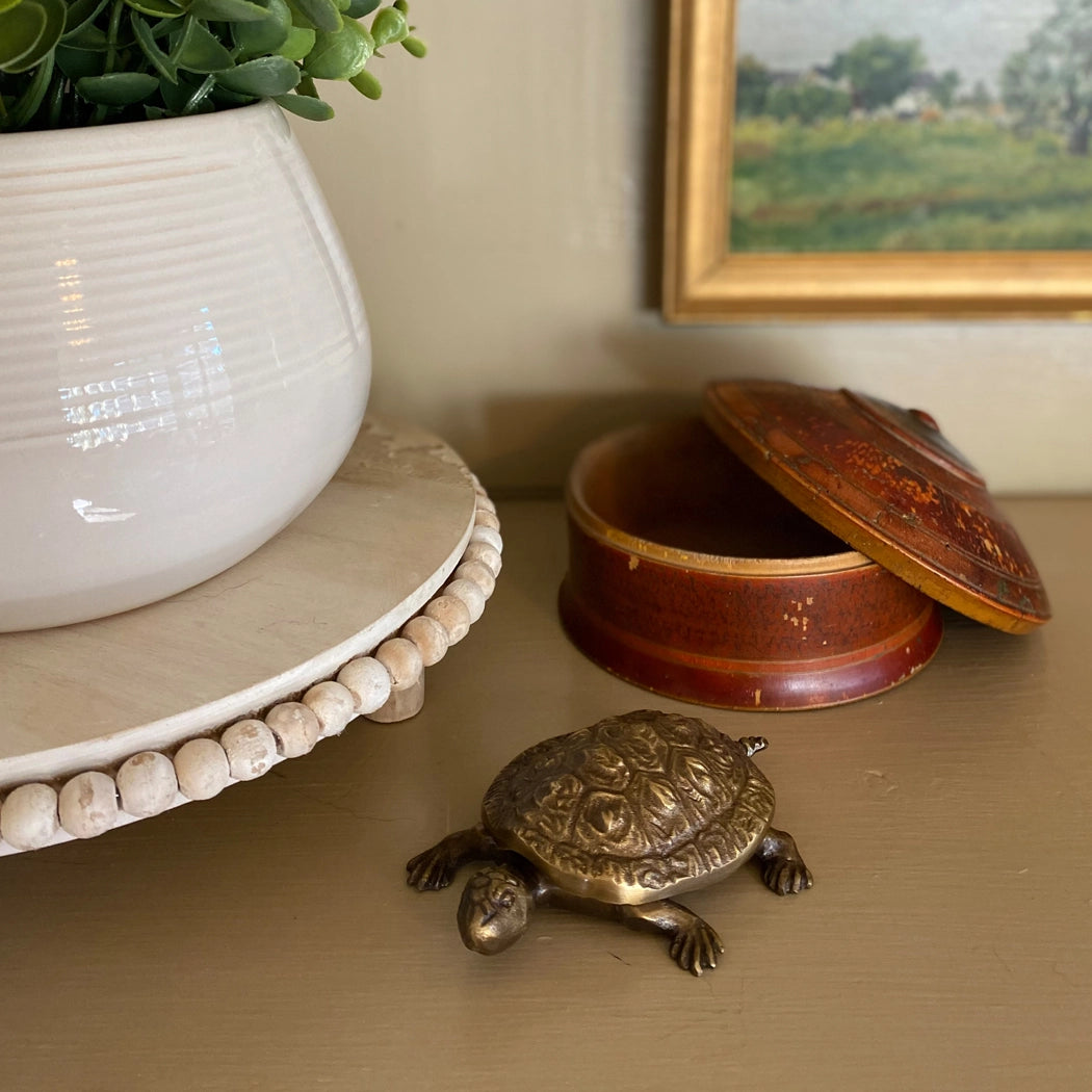 Brass Turtle Trinket Box
