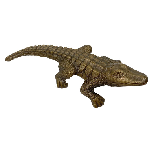 Brass Alligator Paperweight