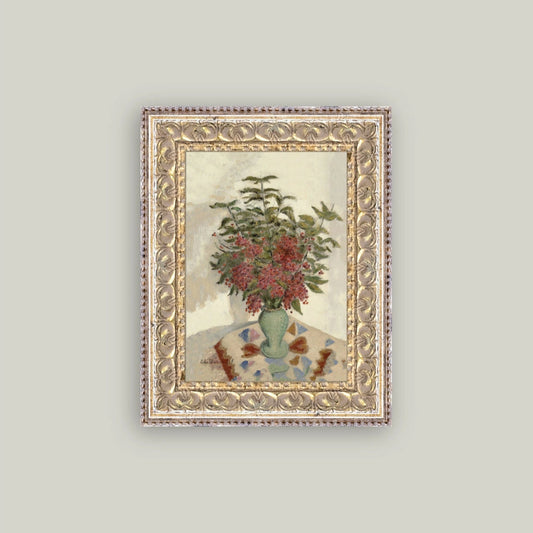 "Red Hydrangeas" Painting Framed Reproduction